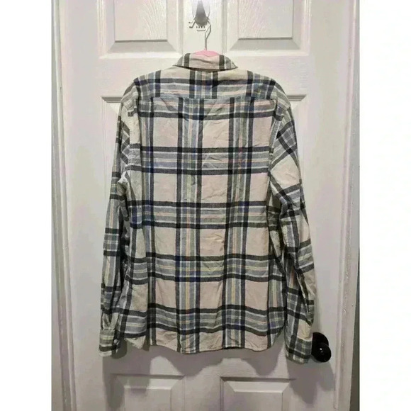 J. Crew Shirt Mens Casual Button Down in Ivory Plaid Size Large 100% Cotton Soft - Picture 9 of 9